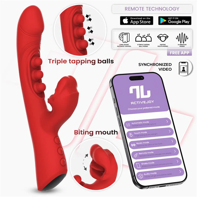 Trixy Vibrator With Tapping, Biting & App