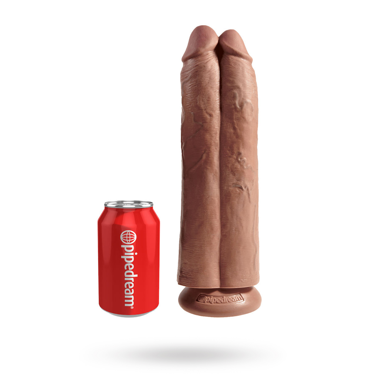 Two Cocks One Hole 28cm - Tan | SEXLEKSAKER - MEST FÖR HENNE - Dildos & Dongar - Strap-on dildos | Intimast