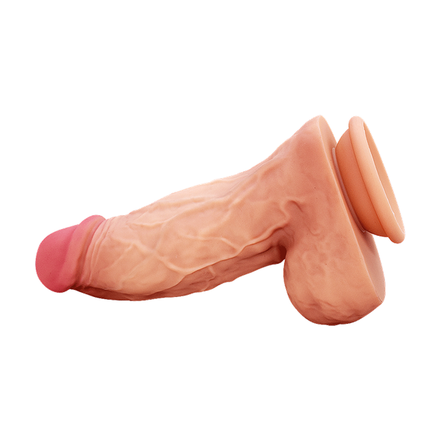 Ultra-Realistisk Grov Silikon Dildo med Pung 21.5 cm