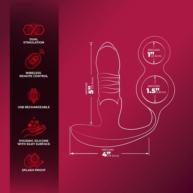 Vibrant Zenith Anal & Prostate Stimulator with RC