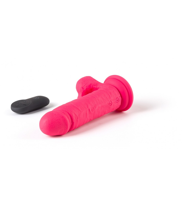 Vibrating Dildo With Remote Pink 16,5 cm