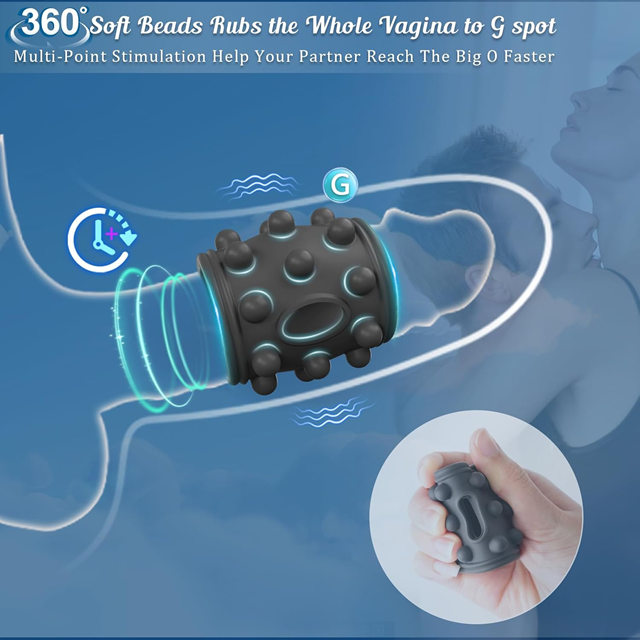 Vibrating Dotted Silicone Cock Sleeve