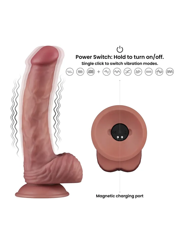 Vibrating Dual Density Power Cock 23 cm