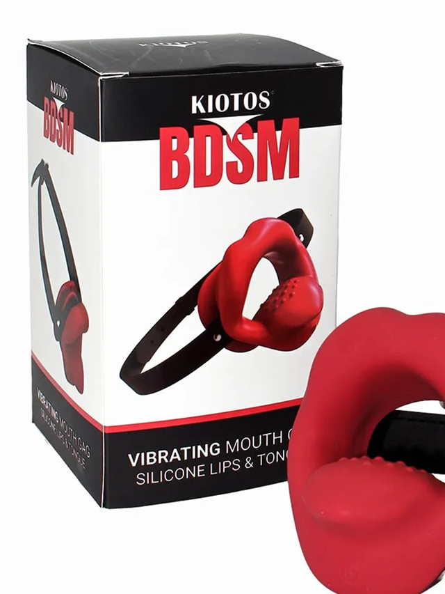 Vibrating Mouth Gag Silicone Lips & Tongue