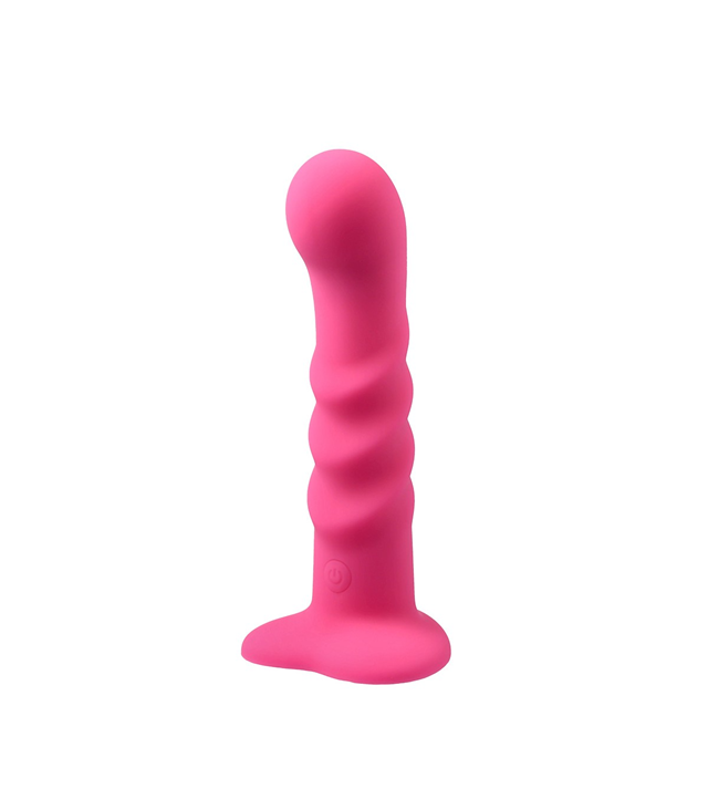 Vibrating Silicone Dildo With Remote Pink 18 cm