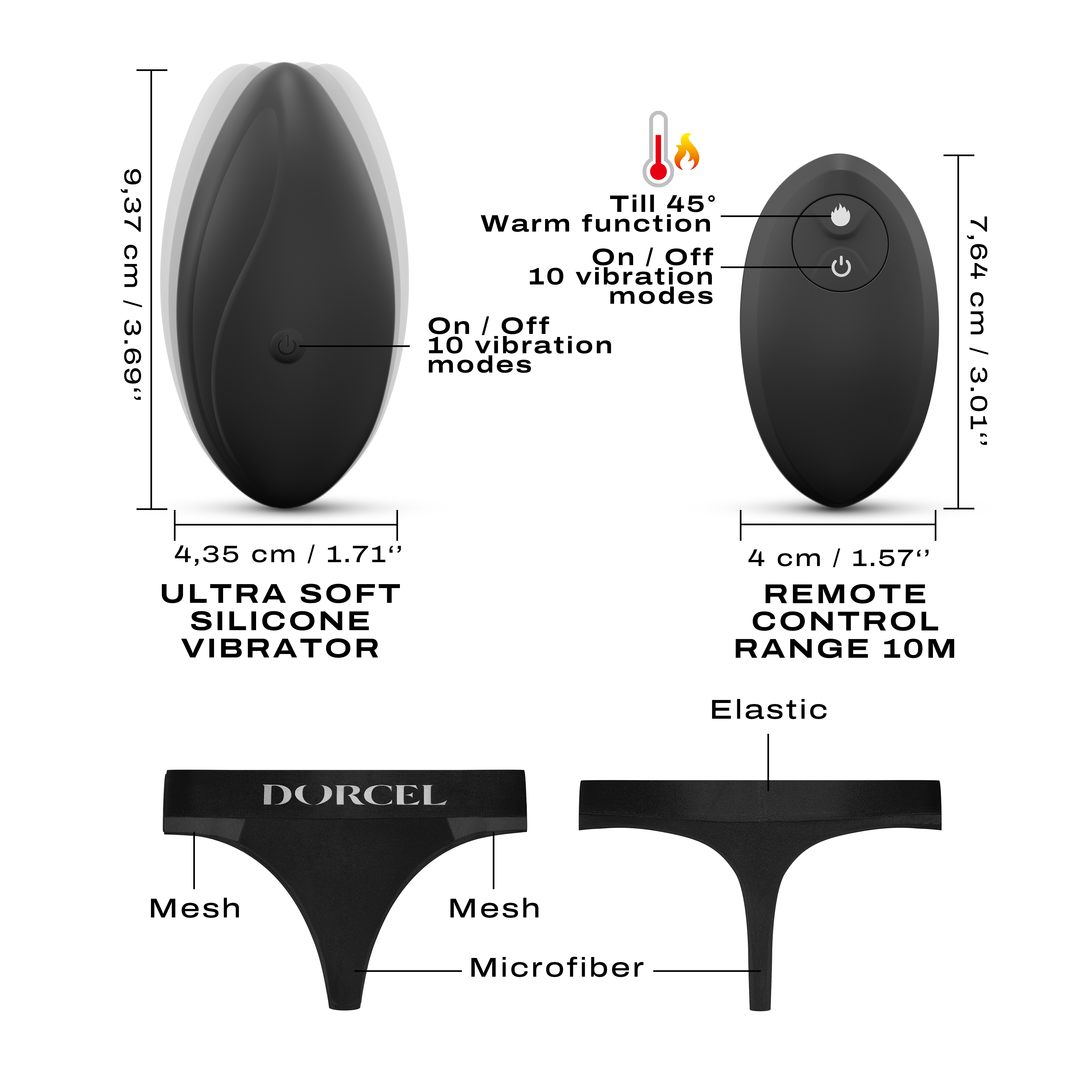 Discreet Vibe - Trosa med Vibrator - Large