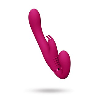 Suki - Vibrating Strapless Strap-on Rabbit - Pink