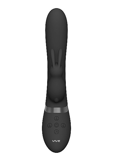 Taka - Inflatable & Vibrating Rabbit - Black