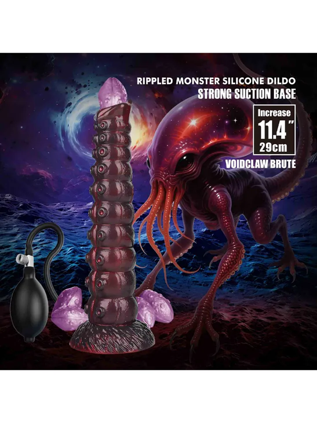 Voidclaw Brute Rippled Monster Silicone Dildo 29 cm