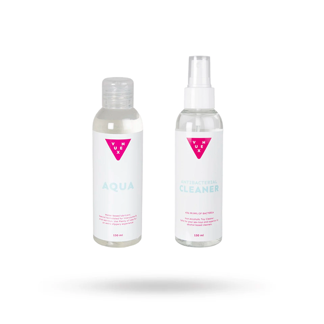 VUXEN AQUA GLIDMEDEL & TOY CLEANER 2X150ML