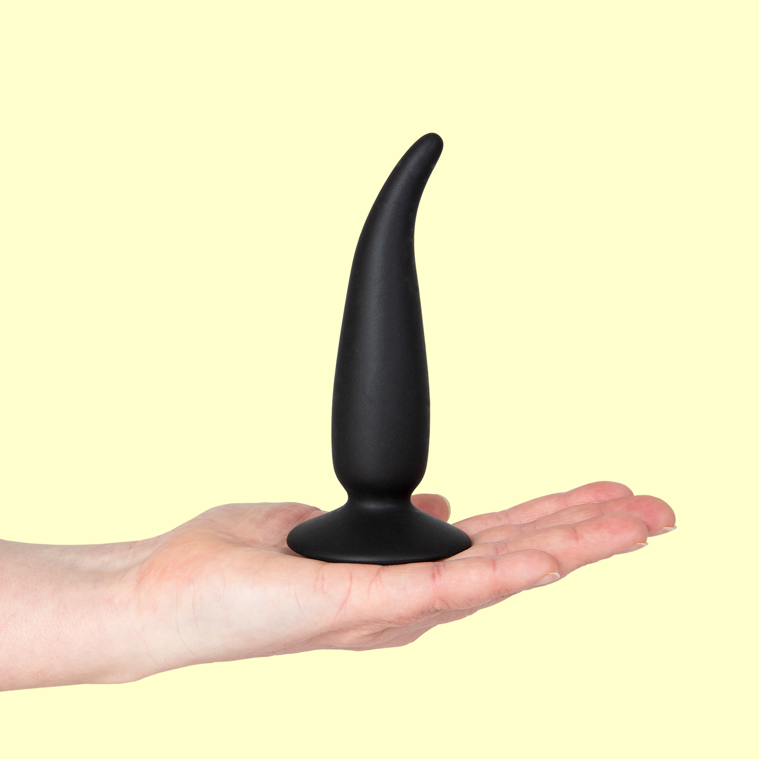 Analplugg med lätt böjd topp