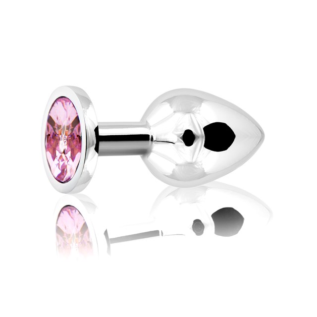 Metal Plug Medium - Silver/Pink
