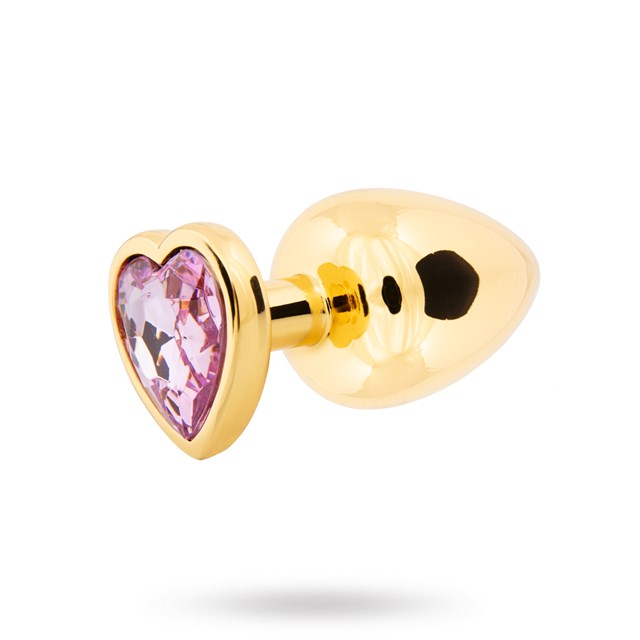 Loving Heart Large Plug - Gold/Pink