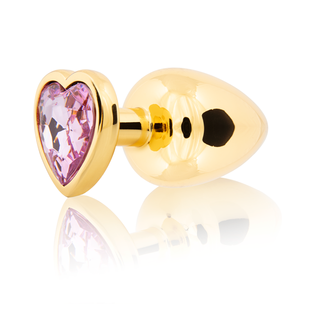 Loving Heart Large Plug - Gold/Pink