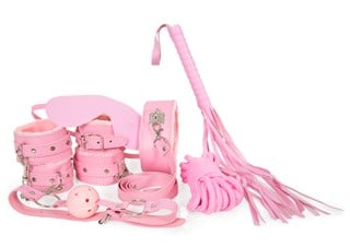 Rosa Bondage Kit För Nybörjare 7-delar