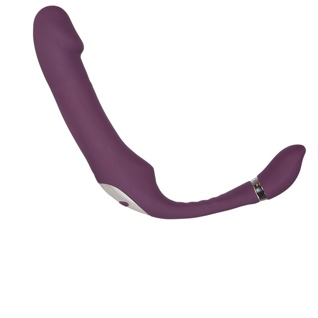 Dual Motor Bendable Stay In Place Vibrator - Purple