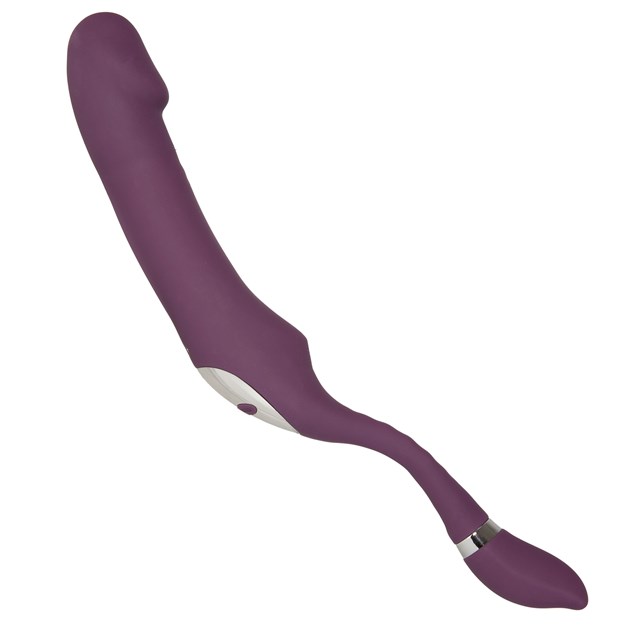 Dual Motor Bendable Stay In Place Vibrator - Purple