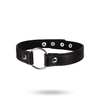 Choker Halsband Med Dekorativ Ring - Svart