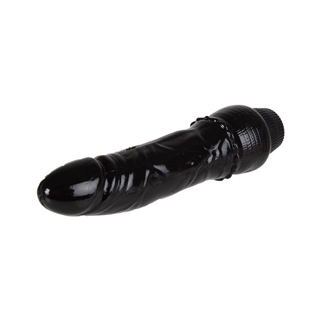 20cm Realistic Vibrating Dong - svart