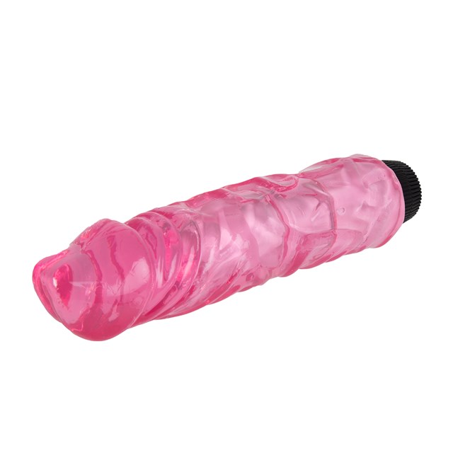22cm Thick Realistic Vibrating Dong - rosa
