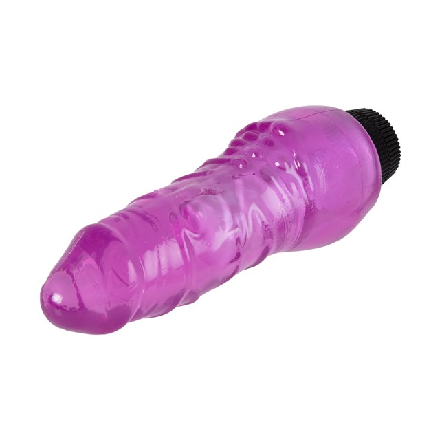 18cm Realistic Vibrating Dong with Clitoris Stimulation - Lila