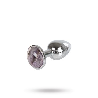 Metal Plug Gemstone Purple - Small