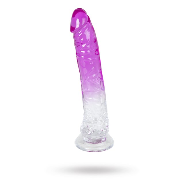 Dual Color Dildo 20CM - Purple & Clear