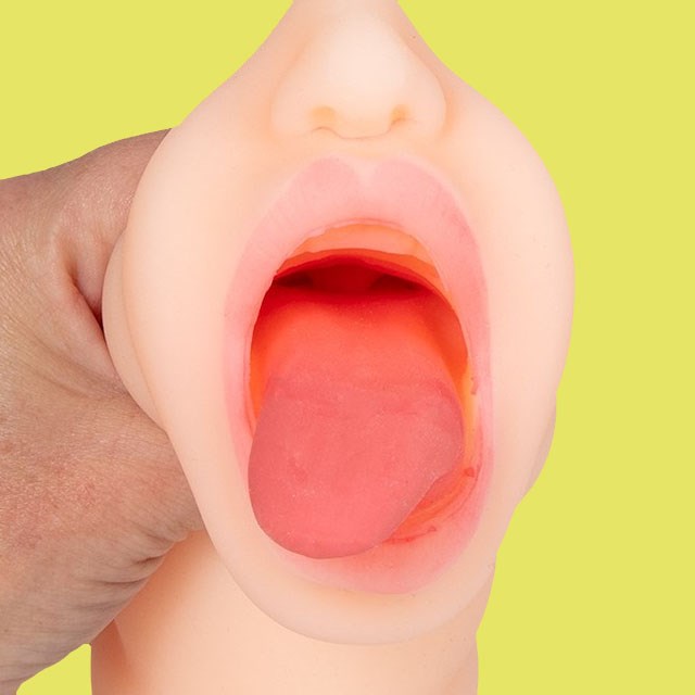 MISS BLOWJOB - UPPVÄRMNINGSBAR MASTURBATOR MED TUNGA