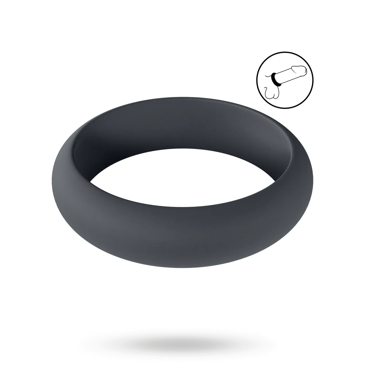 Wide O Silicone Cockring - M - 35mm - Black | SEXLEKSAKER - MEST FÖR HONOM - Penisringar | Intimast