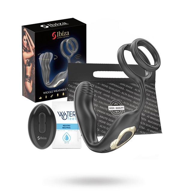 Wiggle Rotating Anal Plug With Perineal Vibration