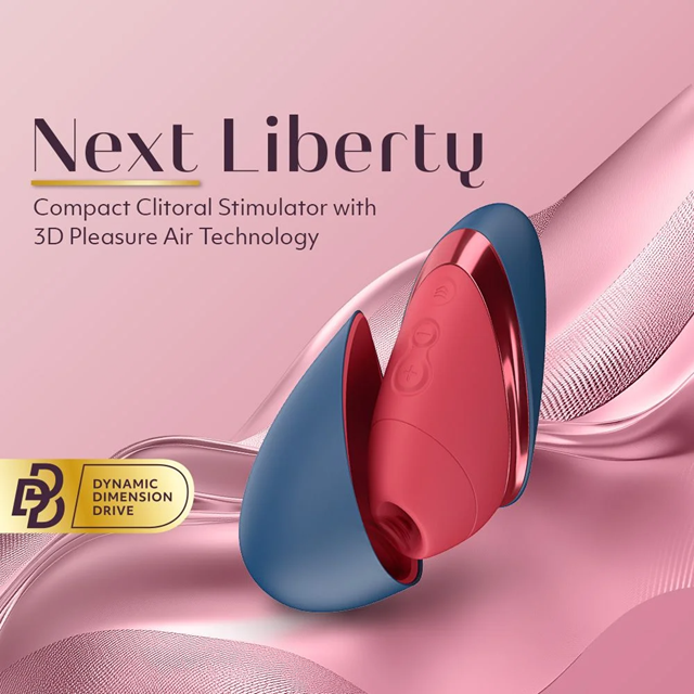 Womanizer Next Liberty Pleasure Air Stimulator Blue/Red