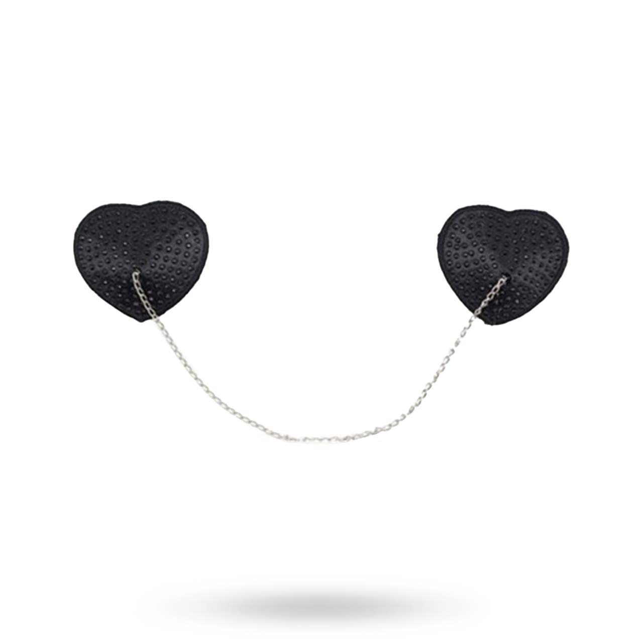 Heart Chain Nipples Tassels - Svarta