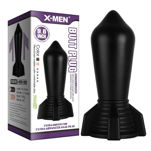 X-Men Huge Butt Plug Black 24 cm