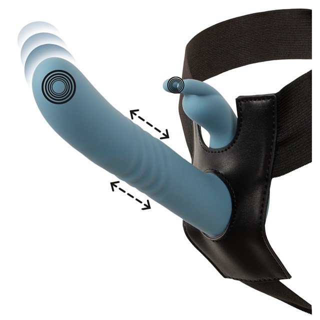 3-piece Strap-on Set With Rabbit & RC