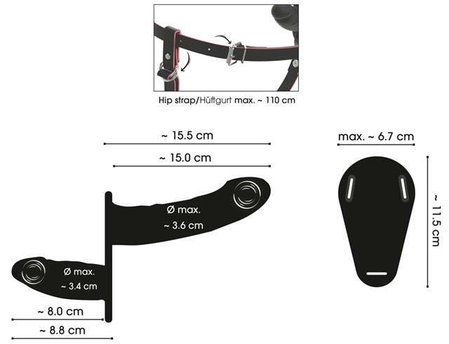 RC Vibrating Double Strap-On