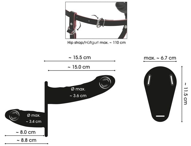 RC Vibrating Double Strap-On
