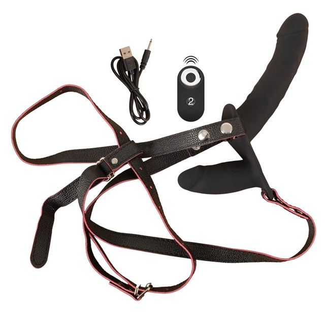 RC Vibrating Double Strap-On