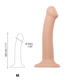 Böjbar Dildo Dual Density Medium - 18 Cm