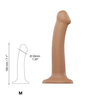 Böjbar Dildo Dual Density Medium - 18 Cm
