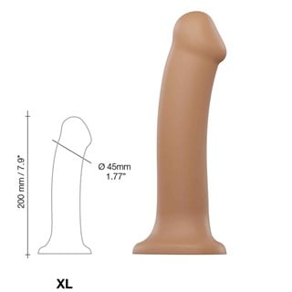 Böjbar Dildo Dual Density Xl - 20 Cm