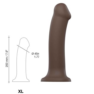 Böjbar Dildo Dual Density Xl - 20 Cm