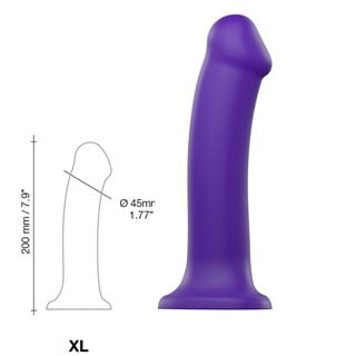 Böjbar Dildo Dual Density Xl - 20 Cm