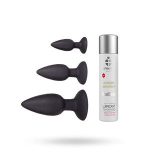 Sustainable Pleasure Silicone Buttplug Trainer Kit
& Swede Sensitive Analease Glidmedel 120 Ml